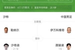 国足vs沙特首发身价对比：国足共617.5万欧，沙特队2092万欧